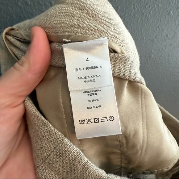 TSE Linen High Waisted Pants Size 4 - Picture 7 of 8